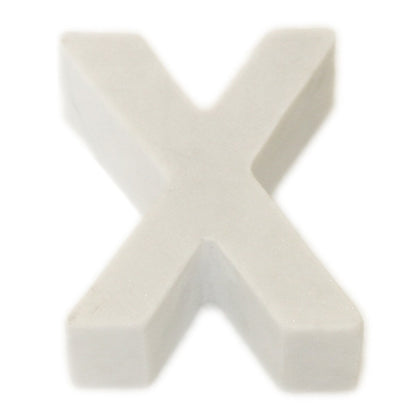 Marble Helvetica Letter White