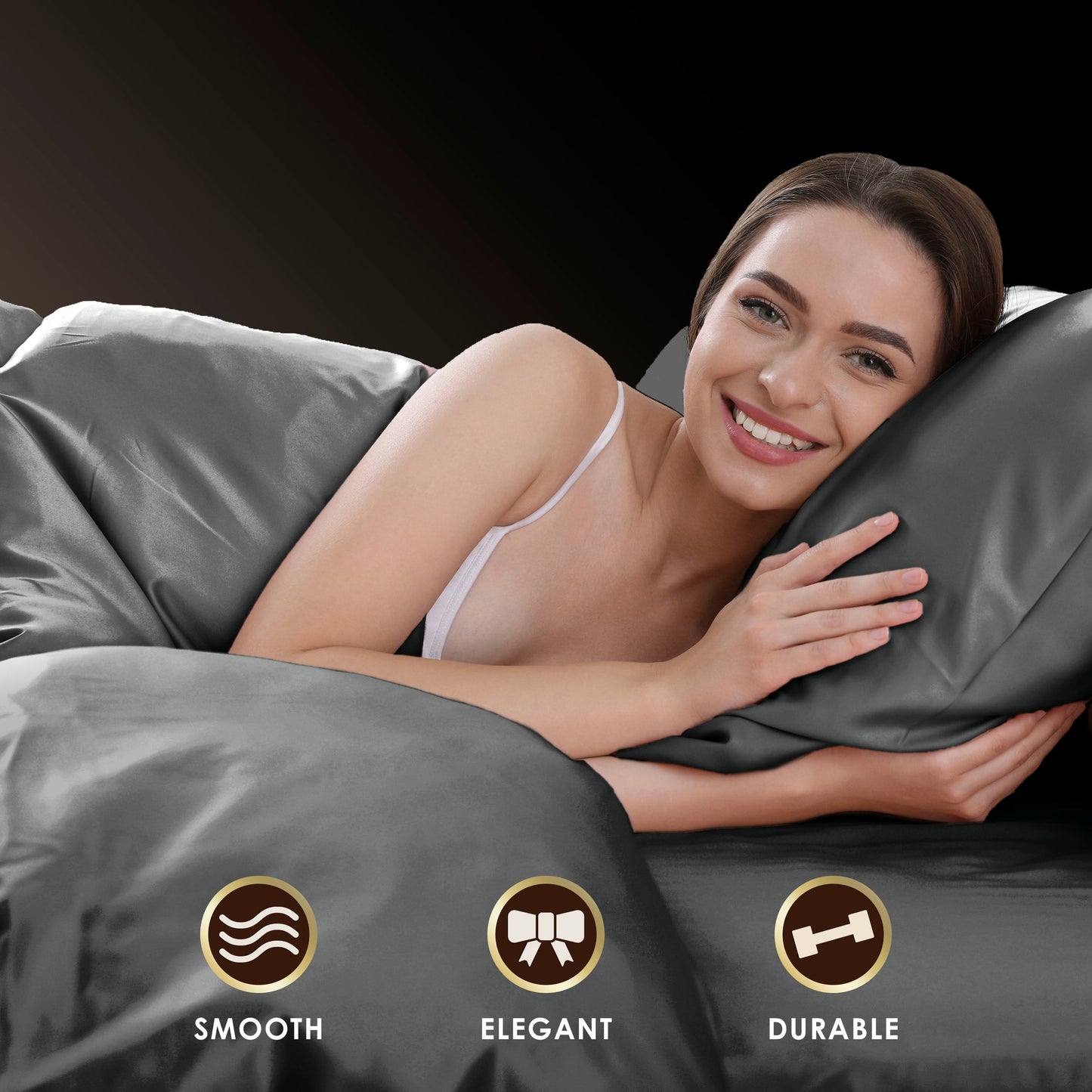 Martex Elegance Satin Silk Soft & Breathable For Hair & Skin Sheet Set