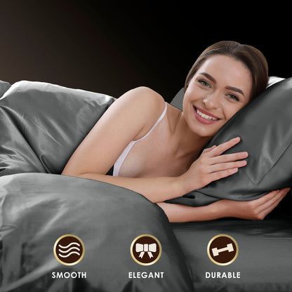 Martex Elegance Satin Silk Soft & Breathable For Hair & Skin Sheet Set
