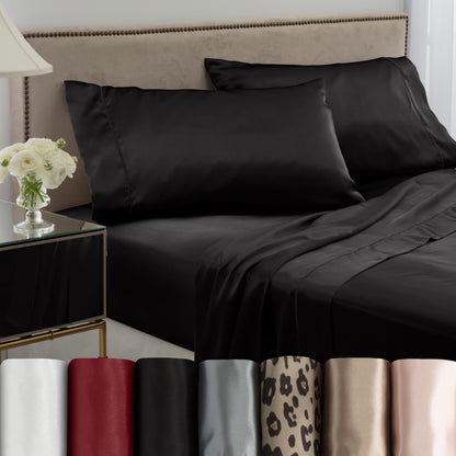 Martex Elegance Satin Silk Soft & Breathable For Hair & Skin Sheet Set