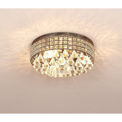 Maxax 4 - Light 15'' Crystal Metal Flush Mount - N/A