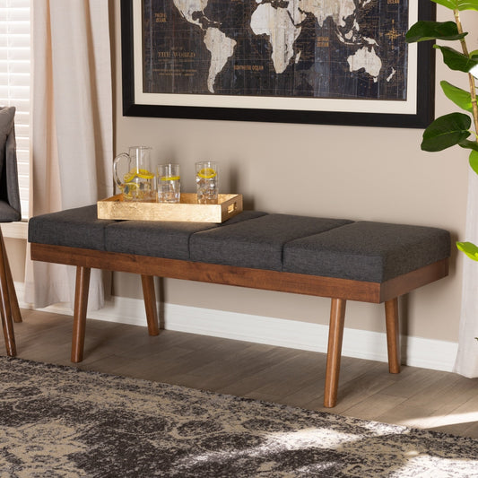 Banc en tissu du milieu du siècle