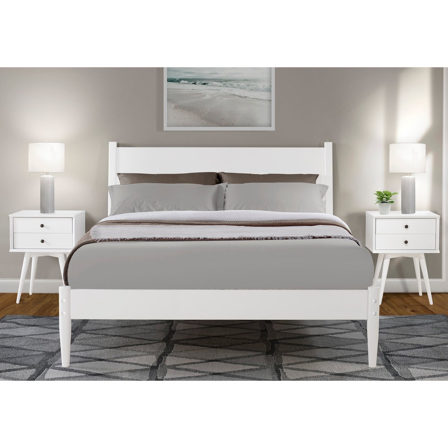 Mid-Century Panel Bed