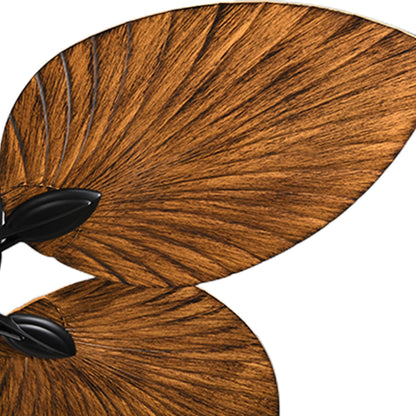 Moasis 52 Palm Leaf Ceiling Fan with Light Tropical Style with Remote