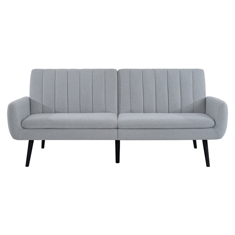 Canapé-lit futon moderne, canapé-lit futon convertible, canapé-lit en lin à dossier divisé pour salon