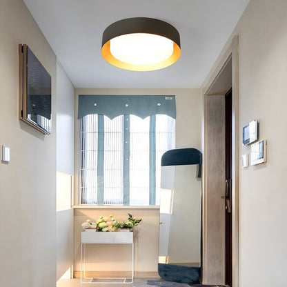 Modern Minimalist 2/3/5-Lights Metal Shaded Drum Flush Mount Ceiling Light