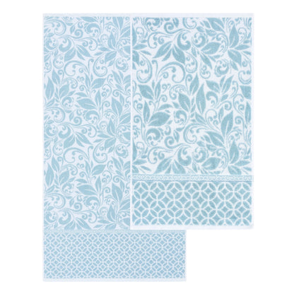 Modern Threads Trefoil Filigree 6 Piece Yarn Dyed Jacquard Towel Set