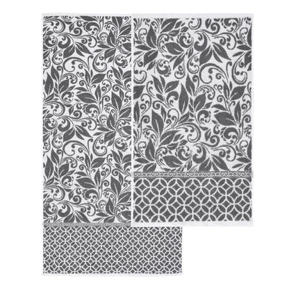 Modern Threads Trefoil Filigree 6 Piece Yarn Dyed Jacquard Towel Set