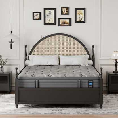 Modland 14 Inch Medium Hybrid Mattress, Euro Top - Fire-Safe CertiPUR-US Foams for Back Pain Relief, Twin/Full/Queen/King