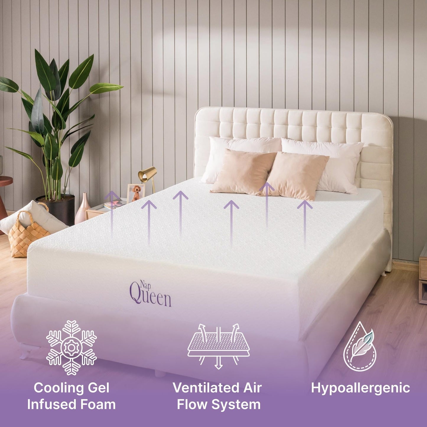 NapQueen Elizabeth 8 Cooling Gel Memory Foam Mattress