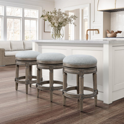 New Ridge Home Goods Chapman Backless Swivel 26 Counter-Height Bar Stool - Counter Height