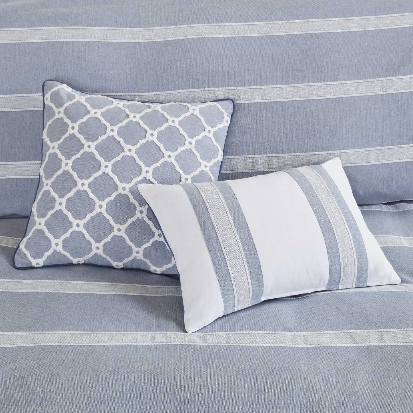 Parure de couette surdimensionnée en coton bleu noble par Madison Park Signature