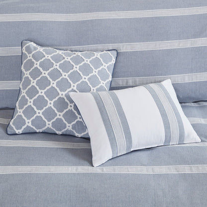 Parure de couette surdimensionnée en coton bleu noble par Madison Park Signature