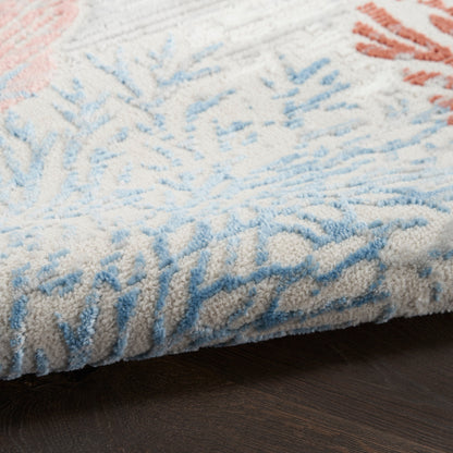 Nourison Pompeii Coastal Beach Shells and Coral Area Rug