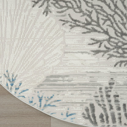 Nourison Pompeii Coastal Beach Shells and Coral Area Rug