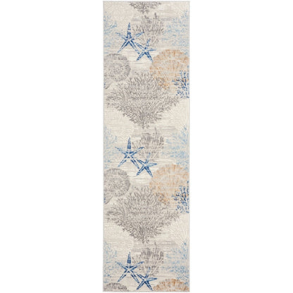 Nourison Pompeii Coastal Beach Shells and Coral Area Rug