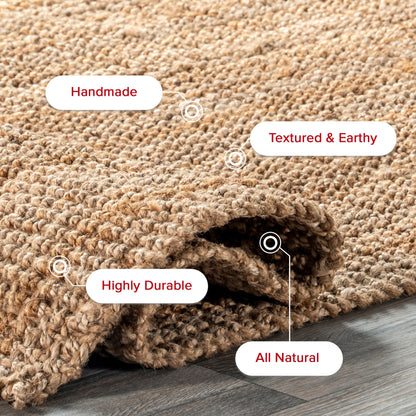 Nuloom Ashli Solid Farmhouse Jute Area Rug