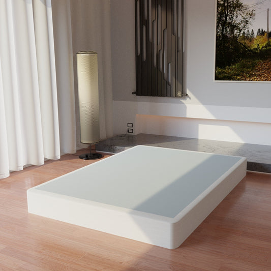 ONETAN , 5” & 8 Easy Wood Box Spring/Foundation with Simple Assembly, White.