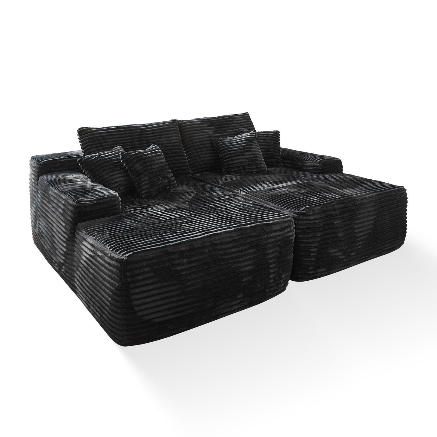 Canapé méridienne double OVIOS Long Plush sans assemblage requis