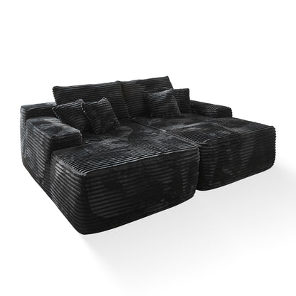 Canapé méridienne double OVIOS Long Plush sans assemblage requis