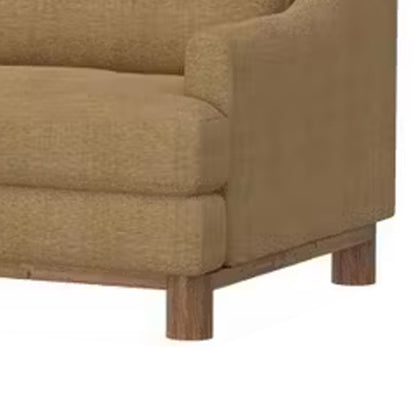 Canapé Olum, 2 coussins décoratifs, 215 cm, moderne, en polyester marron cappuccino