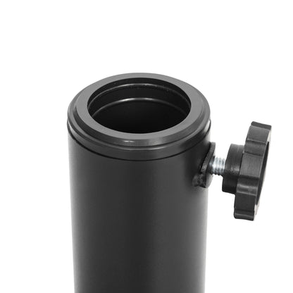 Outdoor Round Black Patio Umbrella Base, Resin and Concrete