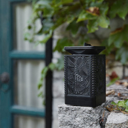 WaLensee Outdoor Solar Lantern Light with Flickering Flame (Set of 2)