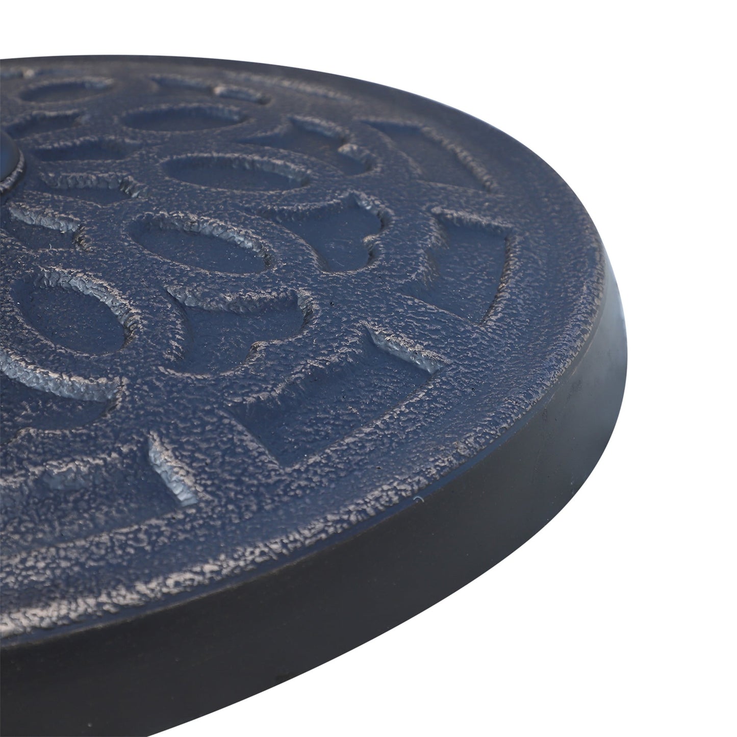 Outsunny 17 26 lbs Round Resin Umbrella Base Stand with Beautiful Decorative Pattern & Easy Setup, for Φ1.5, Φ1.89 Pole