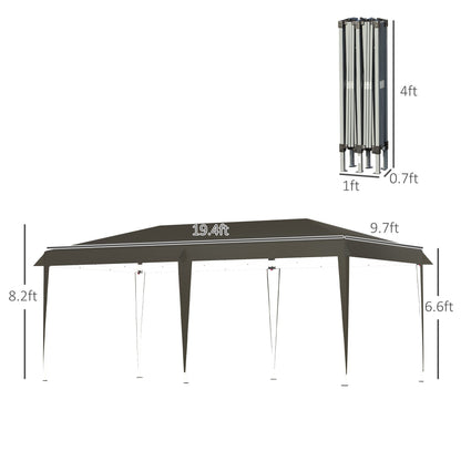 Outsunny Heavy Duty Pop Up Canopy with Sturdy Frame, UV Fighting Roof, Carry Bag for Patio, Backyard, Beach, Garden