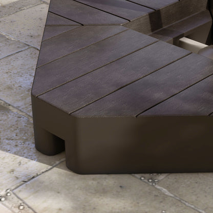 Outsunny 4 Piece Patio Cantilever Umbrella Base Weight Set, Outdoor Offset Umbrella Weights for Umbrella Stand