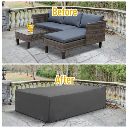Outsunny 97 x 65 x 26 Weatherproof Outdoor Sectional Patio Furniture Cover with Ultimate Weather Protection, Grey