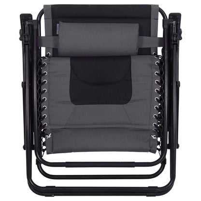 Oversize XL Padded Zero Gravity Lounge Chair Wider Armrest Adjustable Recliner with Cup Holder - N/A