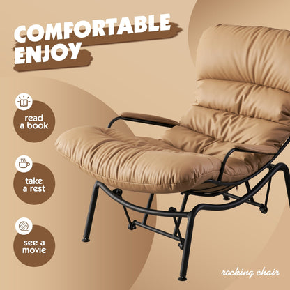Fauteuil d'appoint de salon OVIOS Fauteuil inclinable à bascule avec pouf