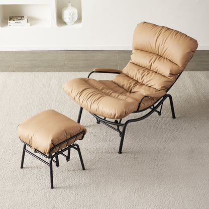 Fauteuil d'appoint de salon OVIOS Fauteuil inclinable à bascule avec pouf