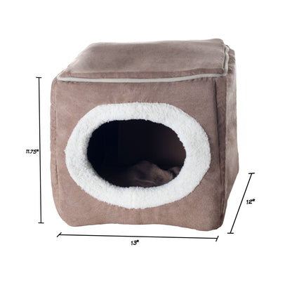 PETMAKER Cozy Cat Cave Enclosed Cube Indoor Pet Bed