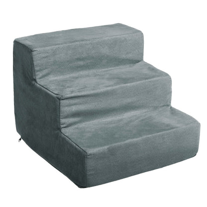 Petmaker 3-Step Pet Stairs with Removable Zippered Microfiber Cover