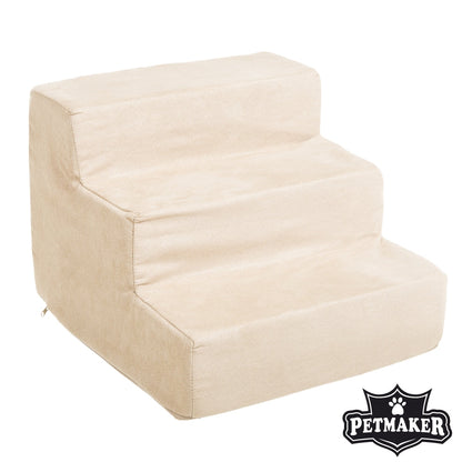 Petmaker 3-Step Pet Stairs with Removable Zippered Microfiber Cover