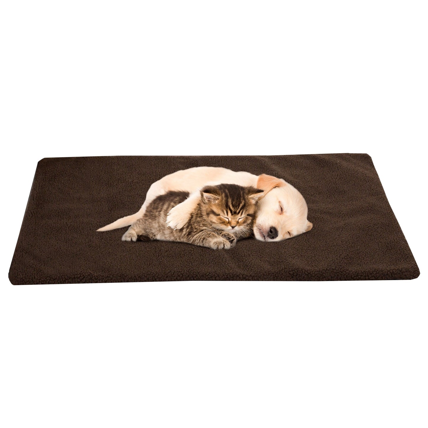 PETMAKER Self-Heating Pet Bed Crate Mat with Washable Sherpa Cover