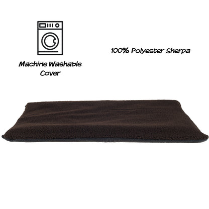 PETMAKER Self-Heating Pet Bed Crate Mat with Washable Sherpa Cover