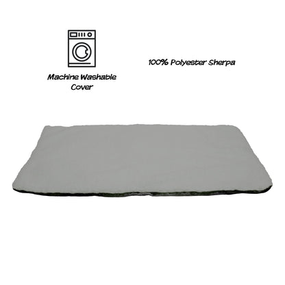 PETMAKER Self-Heating Pet Bed Crate Mat with Washable Sherpa Cover