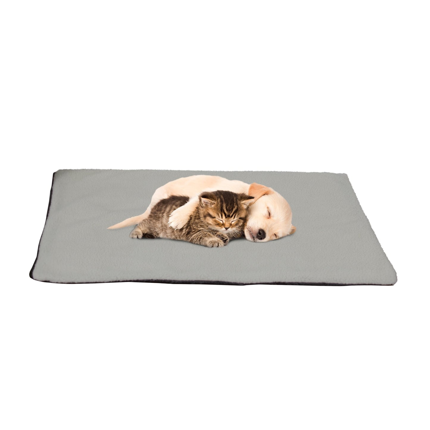 PETMAKER Self-Heating Pet Bed Crate Mat with Washable Sherpa Cover