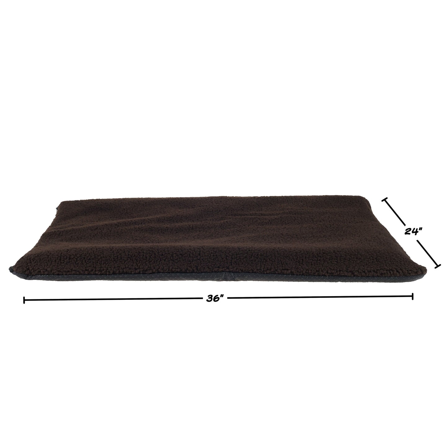 PETMAKER Self-Heating Pet Bed Crate Mat with Washable Sherpa Cover