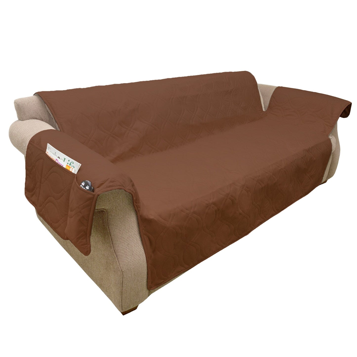 PETMAKER Waterproof Nonslip 3-Cushion Couch Cover for Pets