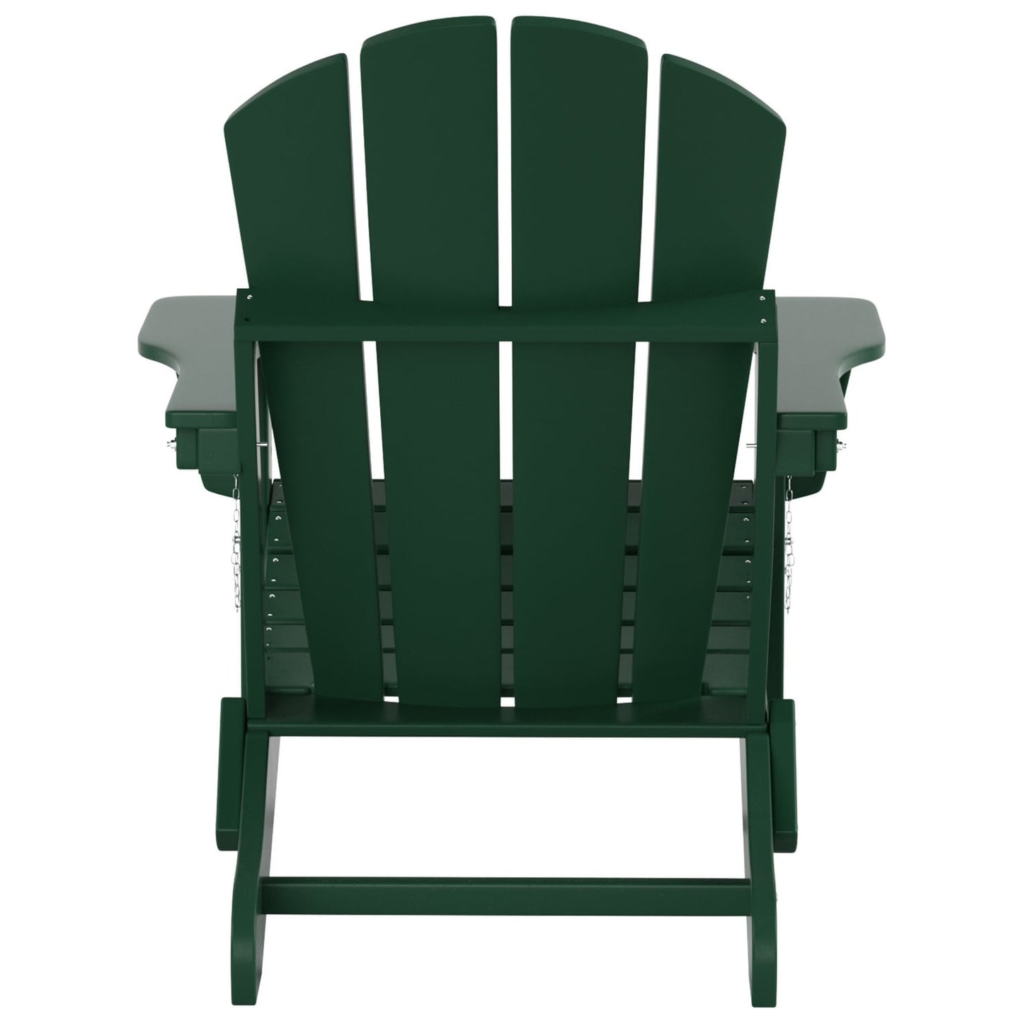 Polytrends Laguna Hdpe All Weather Outdoor Patio Foldable Adirondack Chair With Ottoman (2-Piece Set)