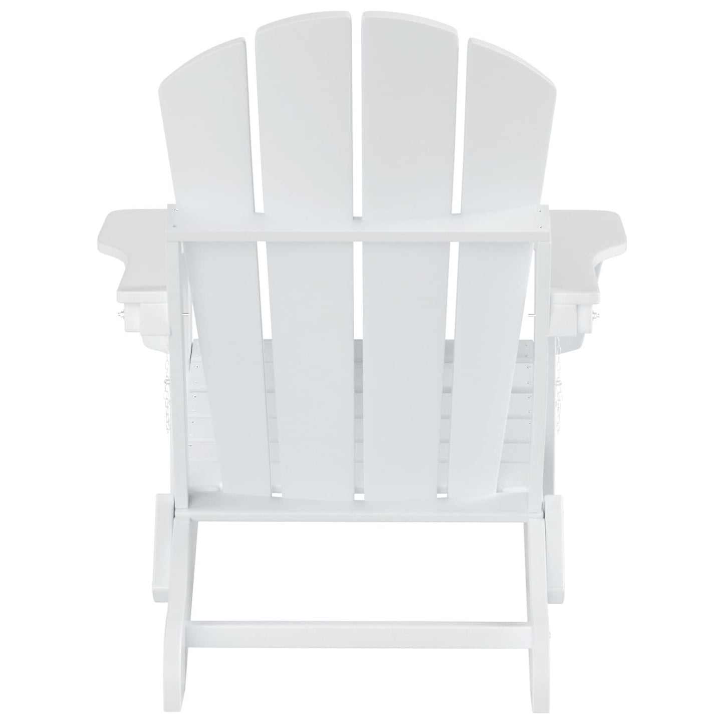Polytrends Laguna Hdpe All Weather Outdoor Patio Foldable Adirondack Chair With Ottoman (2-Piece Set)