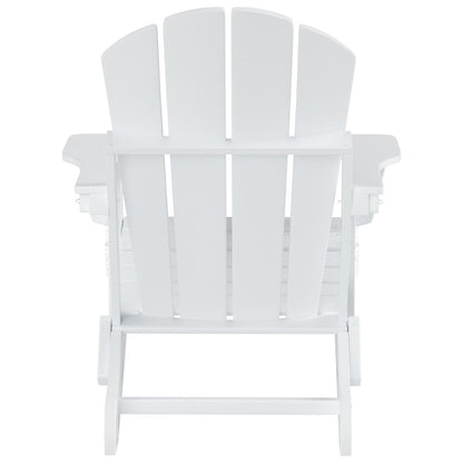 Polytrends Laguna Hdpe All Weather Outdoor Patio Foldable Adirondack Chair With Ottoman (2-Piece Set)