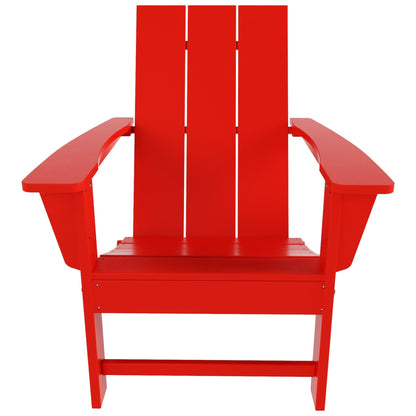 Polytrends Shoreside Modern Eco-Friendly All Weather Commercial-Residential Folding Adirondack Chair