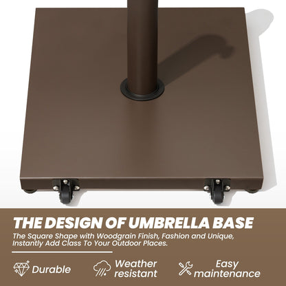 Patio Outdoor Market Umbrella Holder Base 40/55 Pound Square Stand for Pole Umbrella