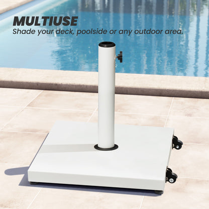 Patio Outdoor Market Umbrella Holder Base 40/55 Pound Square Stand for Pole Umbrella