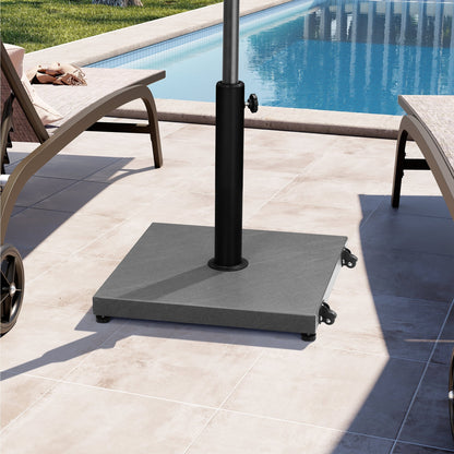 Patio Outdoor Market Umbrella Holder Base 40/55 Pound Square Stand for Pole Umbrella